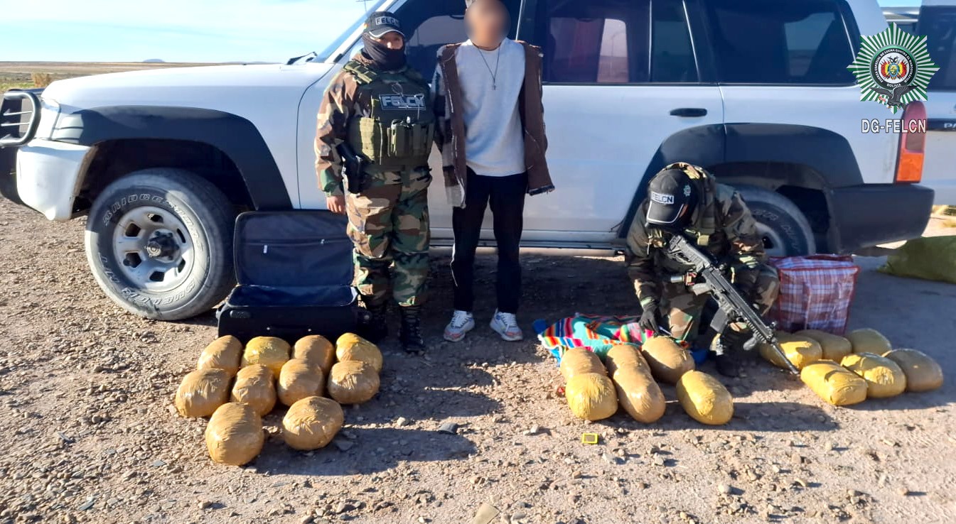 SECUESTRAN 22 PAQUETES DE MARIHUANA EN FLOTA DE TRASPORTE PÚBLICO