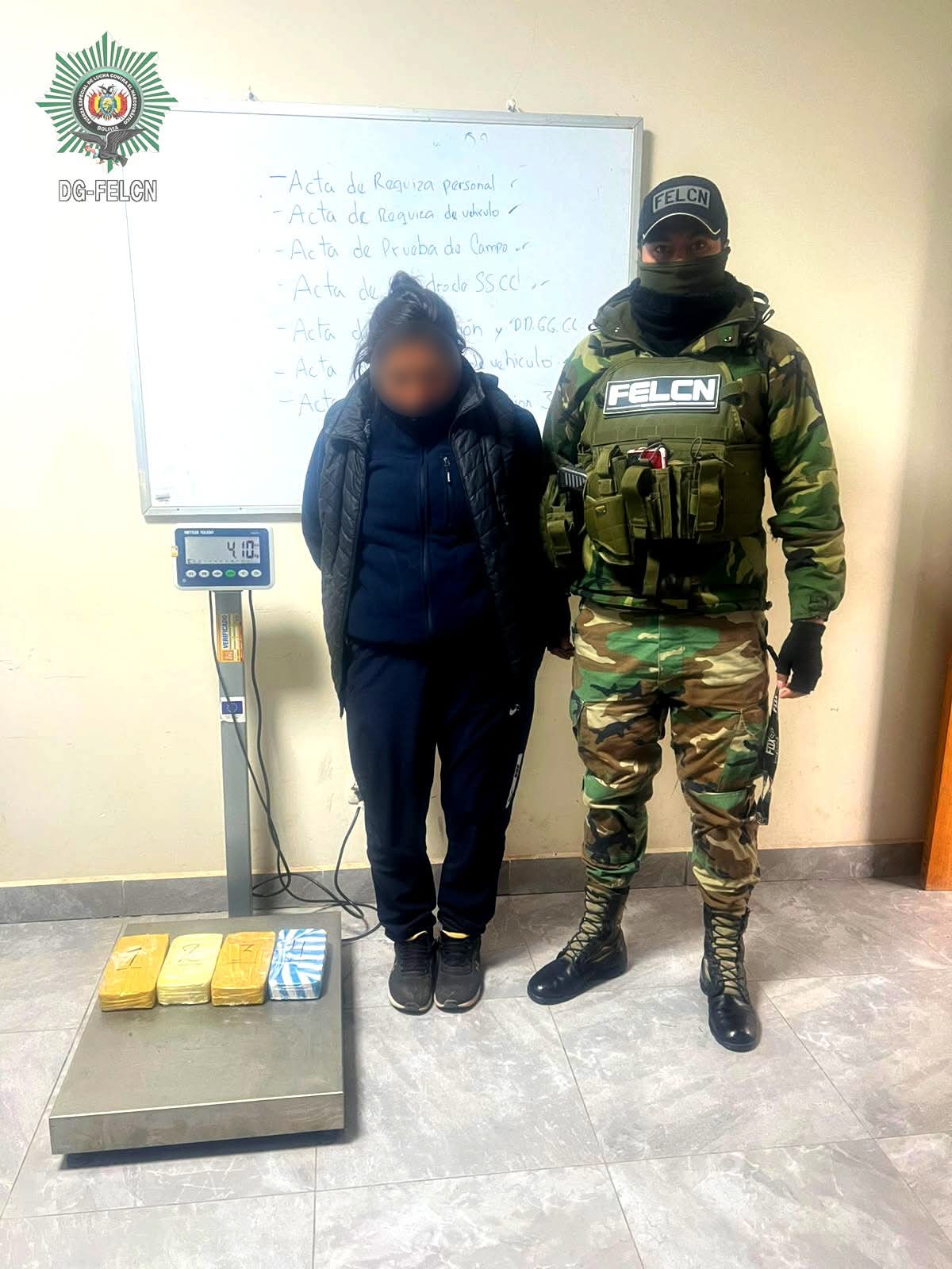 CIUDADANA APREHENDIDA CON PASTA BASE DE COCAÍNA