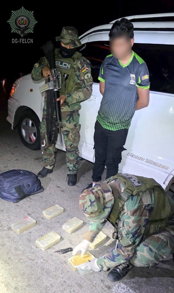 PASAJERO ES APREHENDIDO POR TRASPORTAR PASTA BASE DE COCAÍNA