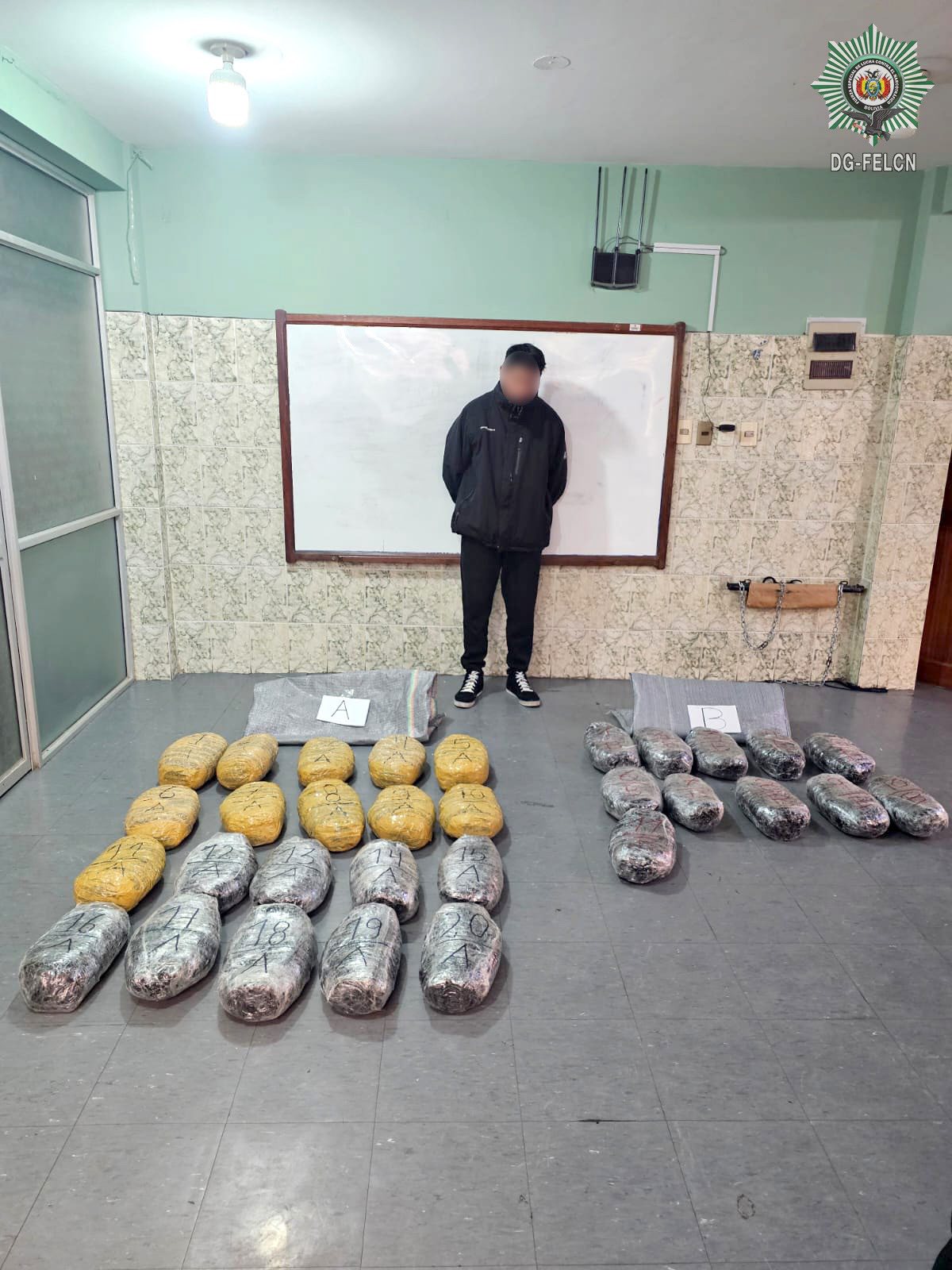 PERSONA APREHENDIDA CON 31 PAQUETES DE MARIHUANA