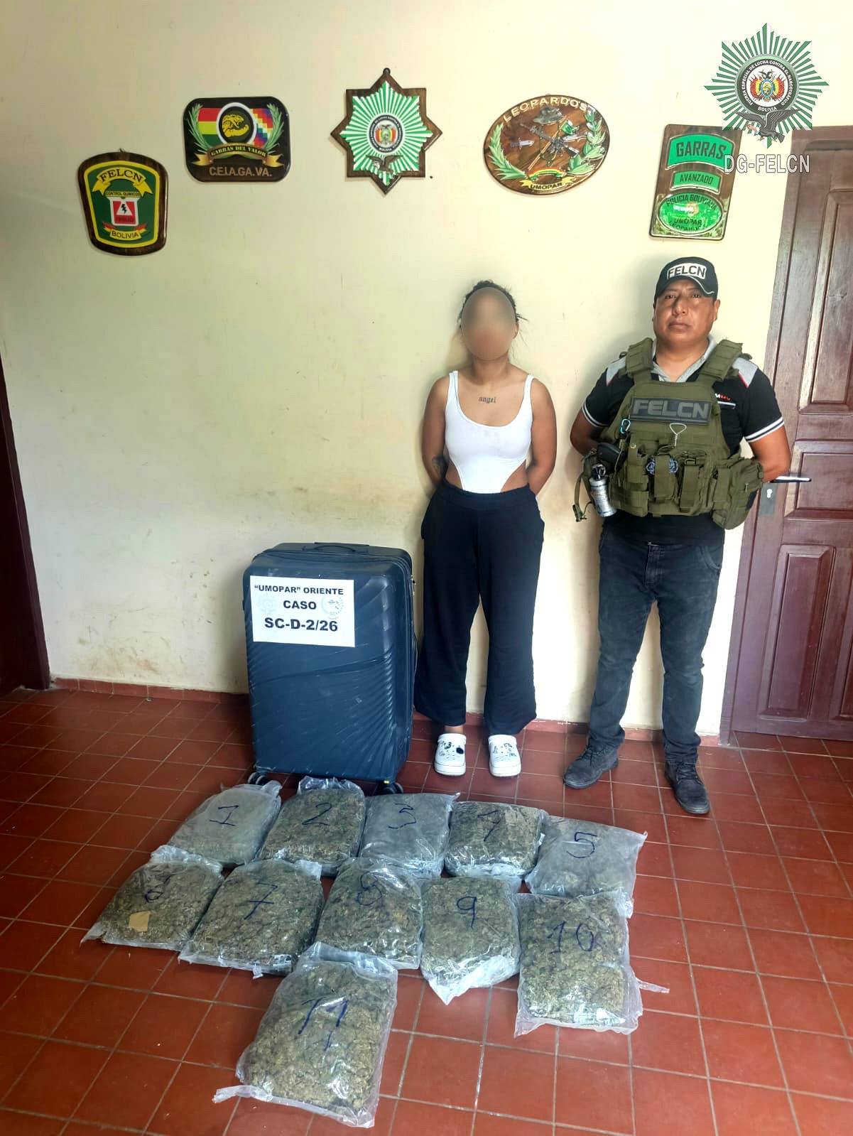 CIUDADANA BRASILEÑA APREHENDIDA POR SUSTANCIA CONTROLADA