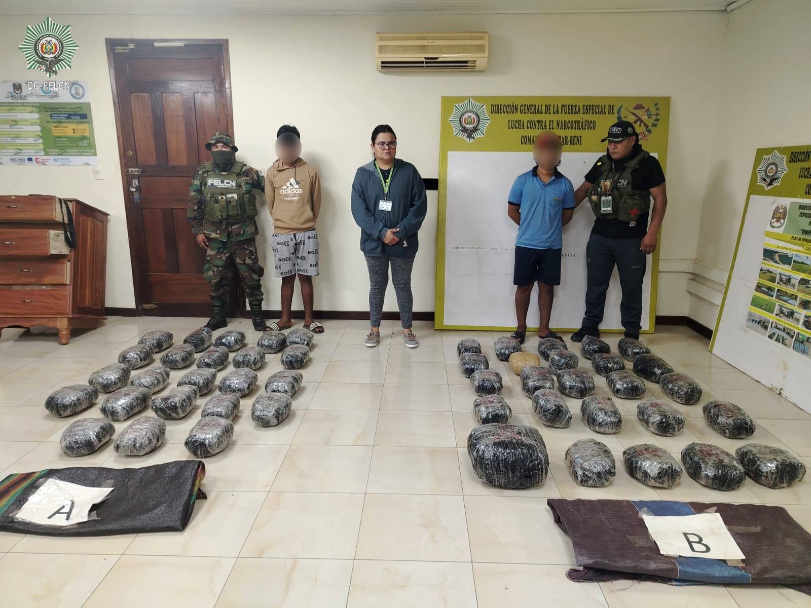 DOS APREHENDIDOS POR TRANSPORTE DE MARIHUANA