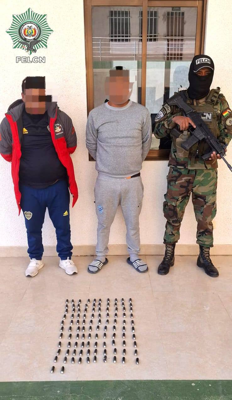 APREHENDEN A DOS CIUDADANOS CON CÁPSULAS DE PASTA BASE DE COCAÍNA