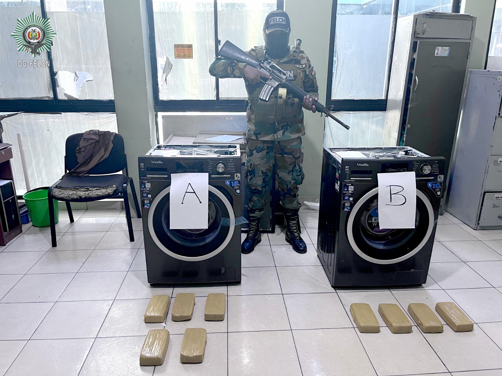 LAVADORAS CON COCAÍNA OCULTA EN SU INTERIOR